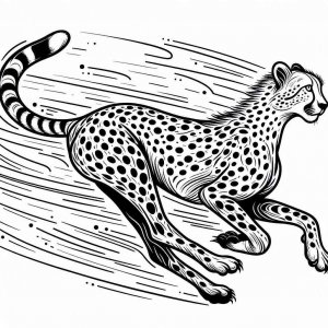 Cheetah coloring page - picture 6