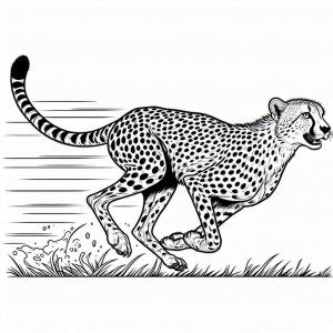 Cheetah coloring page - picture 8