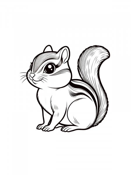 Chipmunk coloring pages