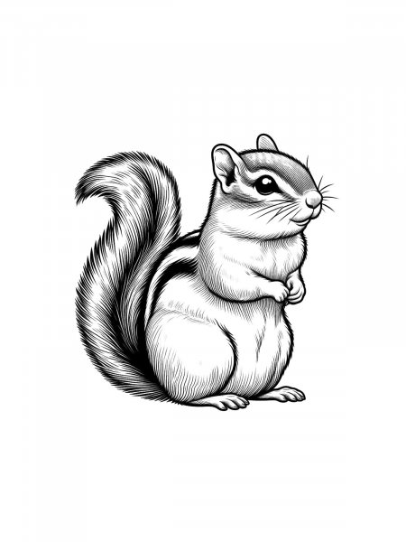 Chipmunk coloring pages