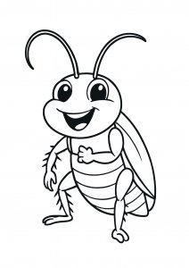 Laughing Cockroach Coloring Page