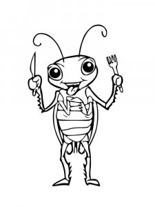 Cockroach coloring page - picture 7