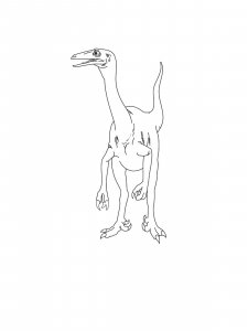 Simple Coelophysis Coloring Page
