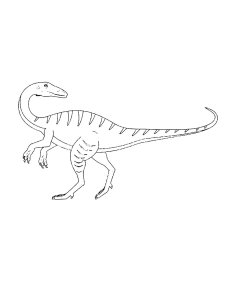 Coelophysis Looking Back Coloring Page