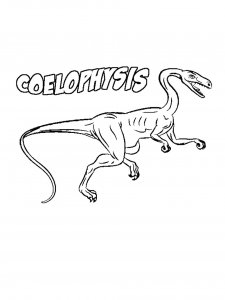 Coelophysis for Kids Coloring Page