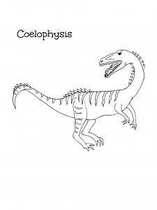 Standing Coelophysis Coloring Page