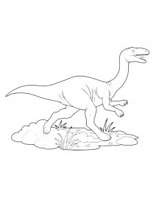 Running Coelophysis Coloring Page