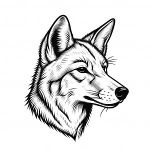 Coyote coloring page 3