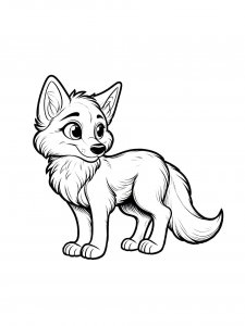 Small Coyote Coloring Page