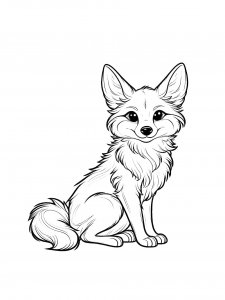 Lovely Coyote Coloring Page