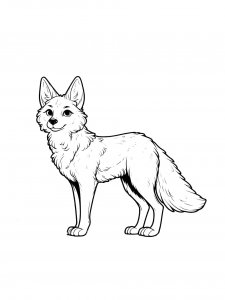 Satisfied Coyote Coloring Page
