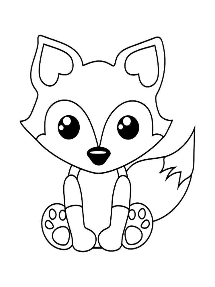 Fox girl coloring page
