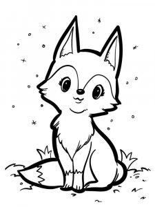 Cute Fox coloring page - picture 10