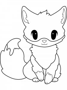 Cute Fox coloring page - picture 11