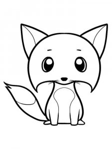 Cute Fox coloring page - picture 12