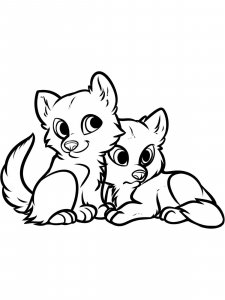 Cute Fox coloring page - picture 15