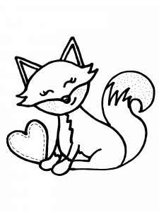 Cute Fox coloring page - picture 4