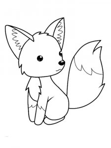 Cute Fox coloring page - picture 6