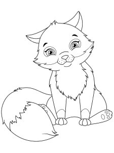 Cute Fox coloring page - picture 7
