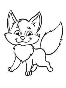 Cute Fox coloring page - picture 8