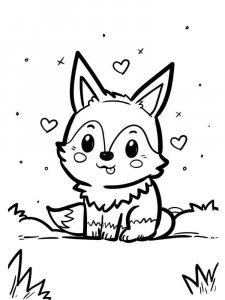 Cute Fox coloring page - picture 9