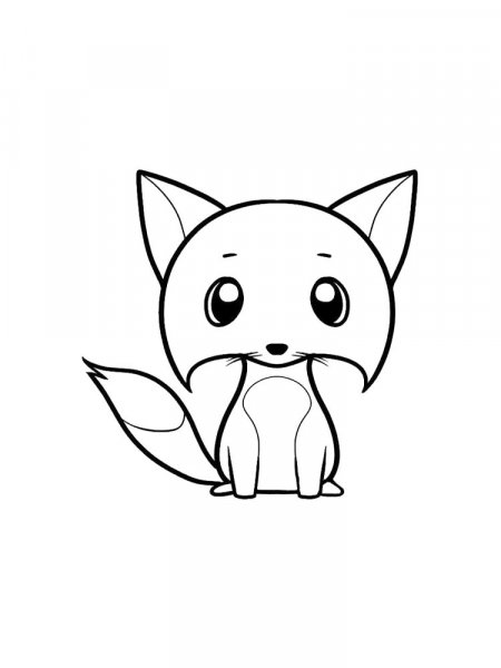 Cute Fox coloring pages