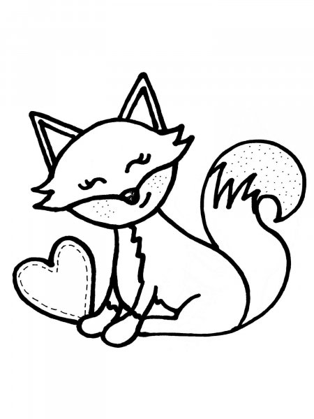 Cute Fox coloring pages