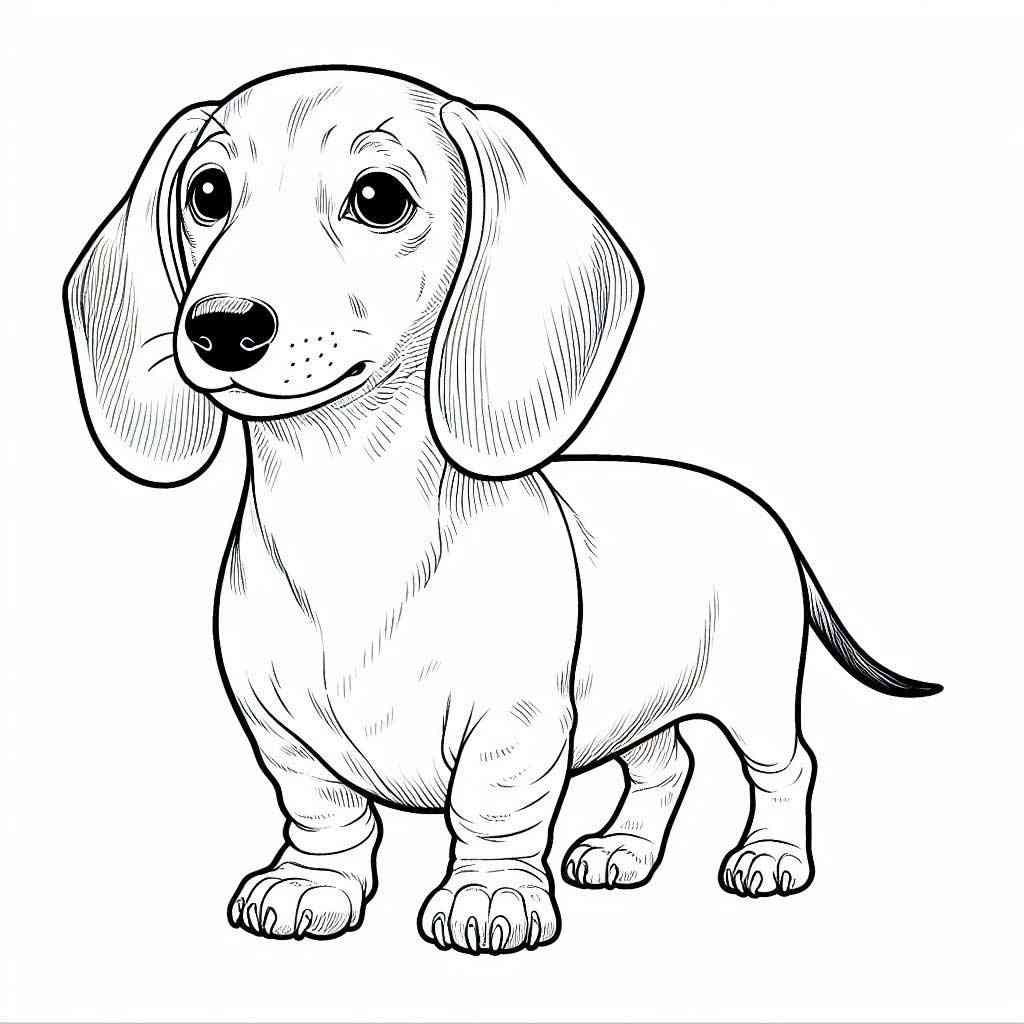 Free Dachshund coloring pages. Download and print Dachshund coloring pages