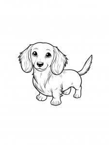 Dachshund for Kids Coloring Page