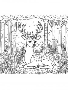 Deer coloring page - picture 30