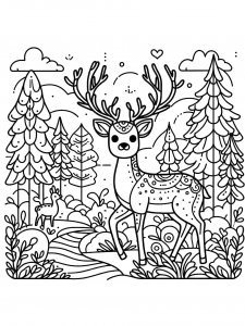 Deer coloring page - picture 31