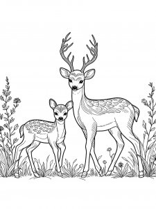Deer coloring page - picture 35