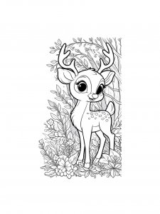 Deer coloring page - picture 42