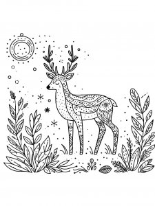 Deer coloring page - picture 43