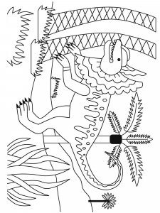 Dilophosaurus coloring page - picture 1