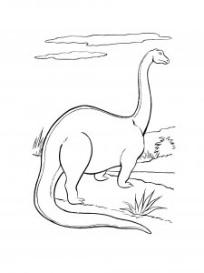 Standing Diplodocus Coloring Page