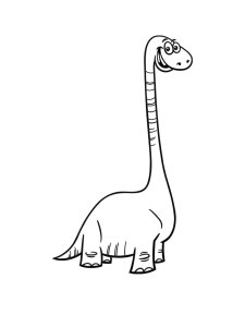 Cartoon Diplodocus Coloring Page