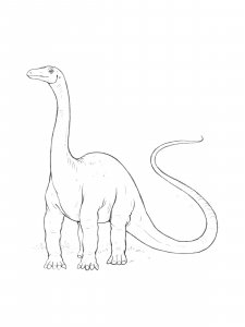 Diplodocus Stretching Its Neck Coloring Page