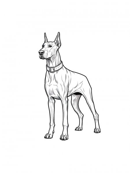 Doberman coloring pages