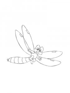Dragonfly coloring page - picture 30