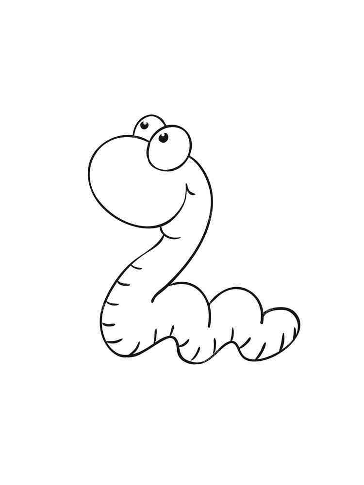 Earthworm coloring pages