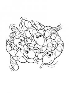 Earthworm coloring page - picture 12