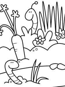 Earthworm coloring page - picture 3