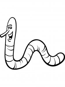 Earthworm coloring page - picture 4
