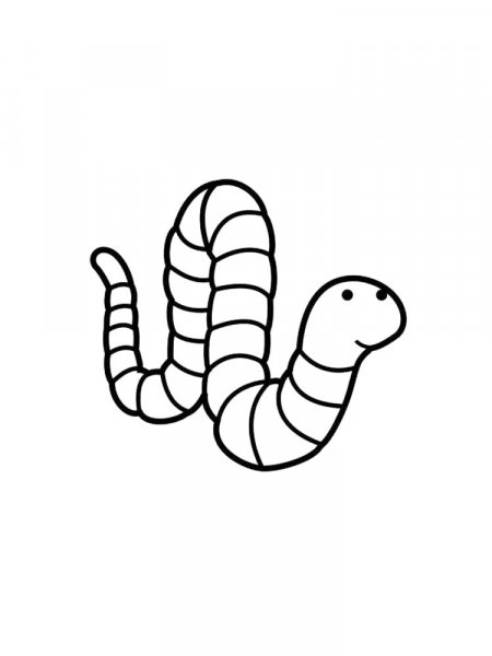 Earthworm coloring pages