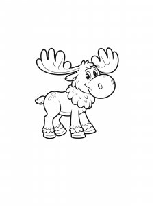 Small Elk Coloring Page