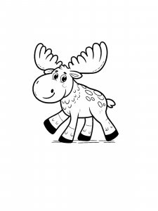 Adorable Elk Coloring Page