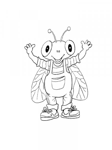 Fly coloring pages