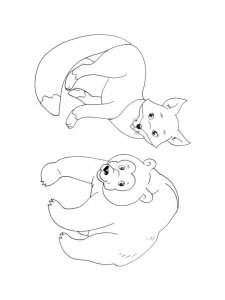 Forest animals coloring page - picture 18