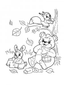 Forest animals coloring page - picture 19